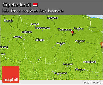 Physical 3D Map of Cipete-kecil