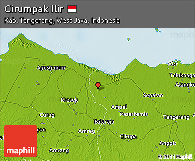 Physical 3D Map of Cirumpak Ilir