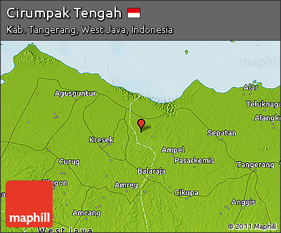 Physical 3D Map of Cirumpak Tengah
