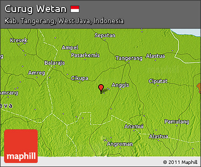 Physical 3D Map of Curug Wetan