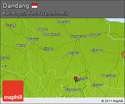 Physical 3D Map of Dandang