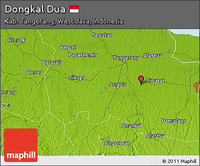 Physical 3D Map of Dongkal Dua