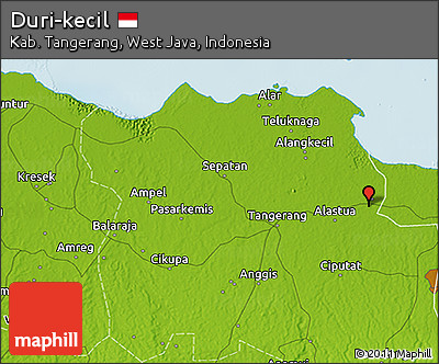 Physical 3D Map of Duri-kecil