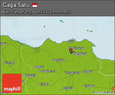Physical 3D Map of Gaga Satu