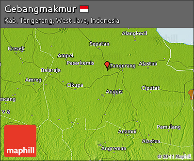 Physical 3D Map of Gebangmakmur