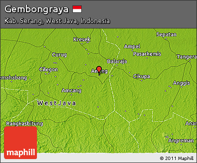 Physical 3D Map of Gembongraya