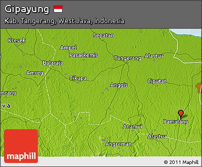 Physical 3D Map of Gipayung