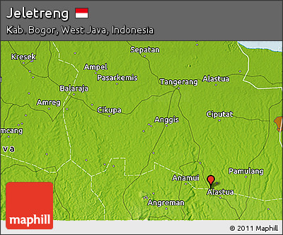 Physical 3D Map of Jeletreng