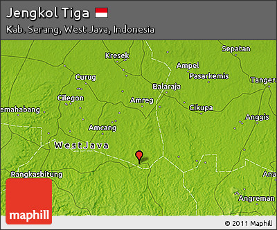 Physical 3D Map of Jengkol Tiga