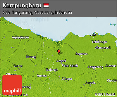 Physical 3D Map of Kampungbaru