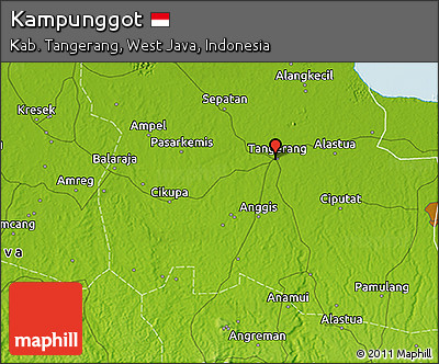 Physical 3D Map of Kampunggot