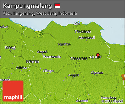 Physical 3D Map of Kampungmalang