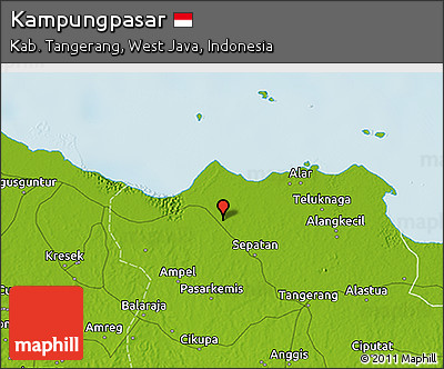Physical 3D Map of Kampungpasar