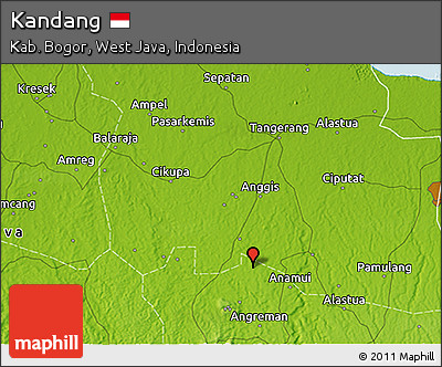 Physical 3D Map of Kandang