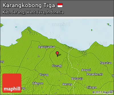 Physical 3D Map of Karangkobong Tiga