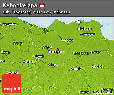 Physical 3D Map of Kebonkelapa