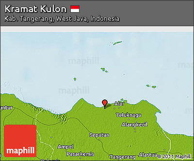 Physical 3D Map of Kramat Kulon