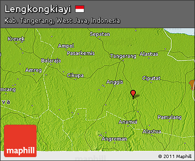 Physical 3D Map of Lengkongkiayi