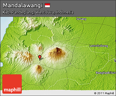 Physical 3D Map of Mandalawangi