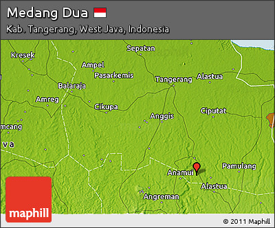 Physical 3D Map of Medang Dua