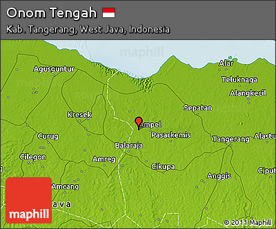 Physical 3D Map of Onom Tengah