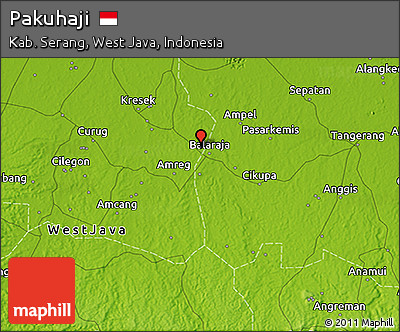 Physical 3D Map of Pakuhaji