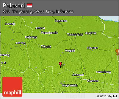 Physical 3D Map of Palasari