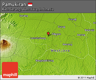 Physical 3D Map of Pamukiran