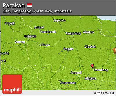 Physical 3D Map of Parakan