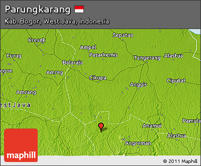 Physical 3D Map of Parungkarang