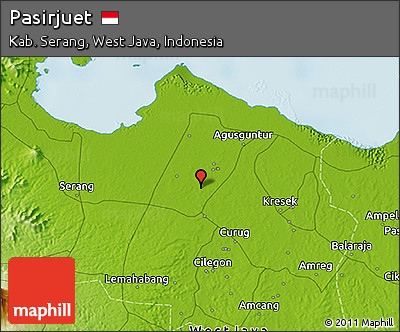 Physical 3D Map of Pasirjuet