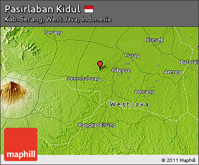 Physical 3D Map of Pasirlaban Kidul