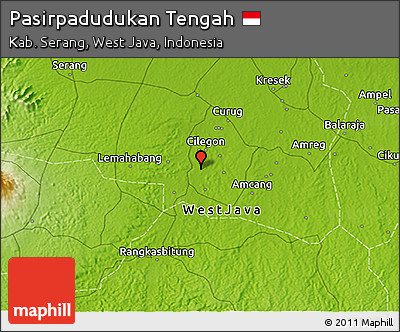 Physical 3D Map of Pasirpadudukan Tengah