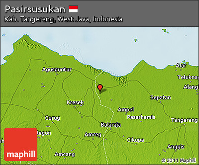 Physical 3D Map of Pasirsusukan