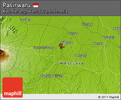 Physical 3D Map of Pasirwaru