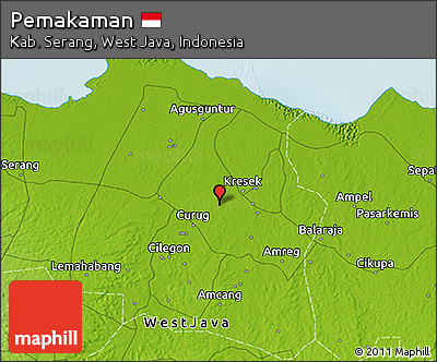 Physical 3D Map of Pemakaman