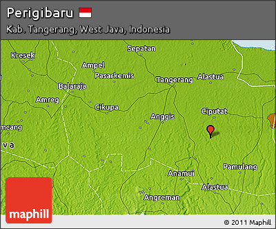 Physical 3D Map of Perigibaru