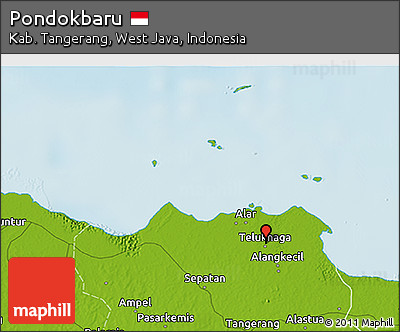 Physical 3D Map of Pondokbaru
