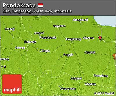 Physical 3D Map of Pondokcabe