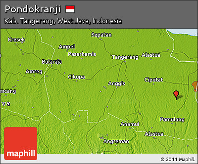 Physical 3D Map of Pondokranji