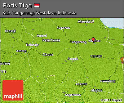 Physical 3D Map of Poris Tiga