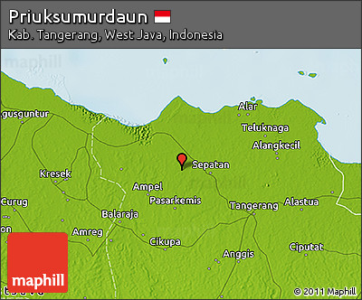 Physical 3D Map of Priuksumurdaun