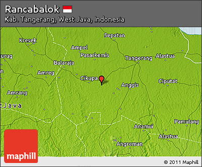 Physical 3D Map of Rancabalok