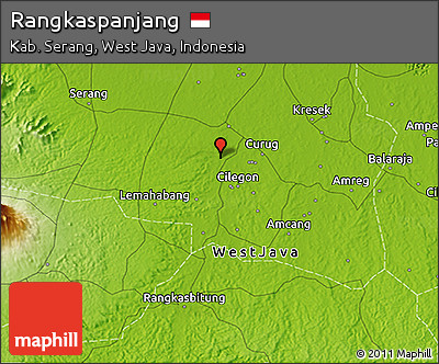 Physical 3D Map of Rangkaspanjang