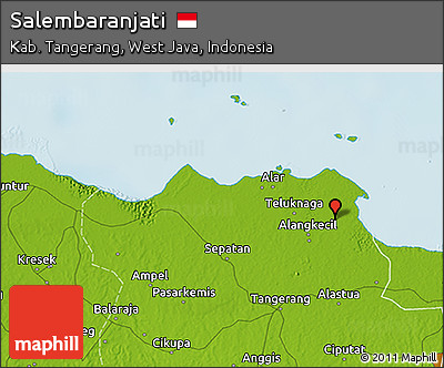 Physical 3D Map of Salembaranjati