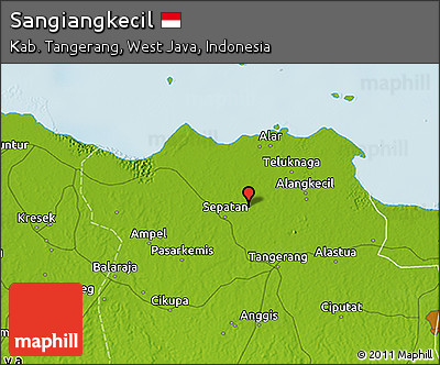 Physical 3D Map of Sangiangkecil