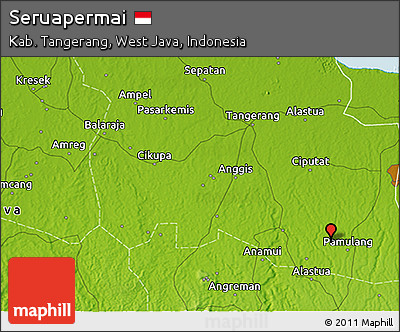 Physical 3D Map of Seruapermai