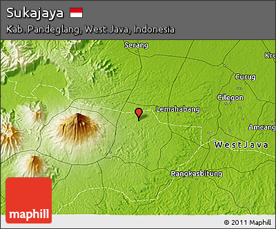 Physical 3D Map of Sukajaya