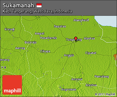 Physical 3D Map of Sukamanah