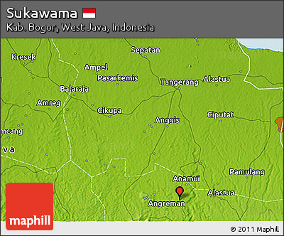 Physical 3D Map of Sukawama